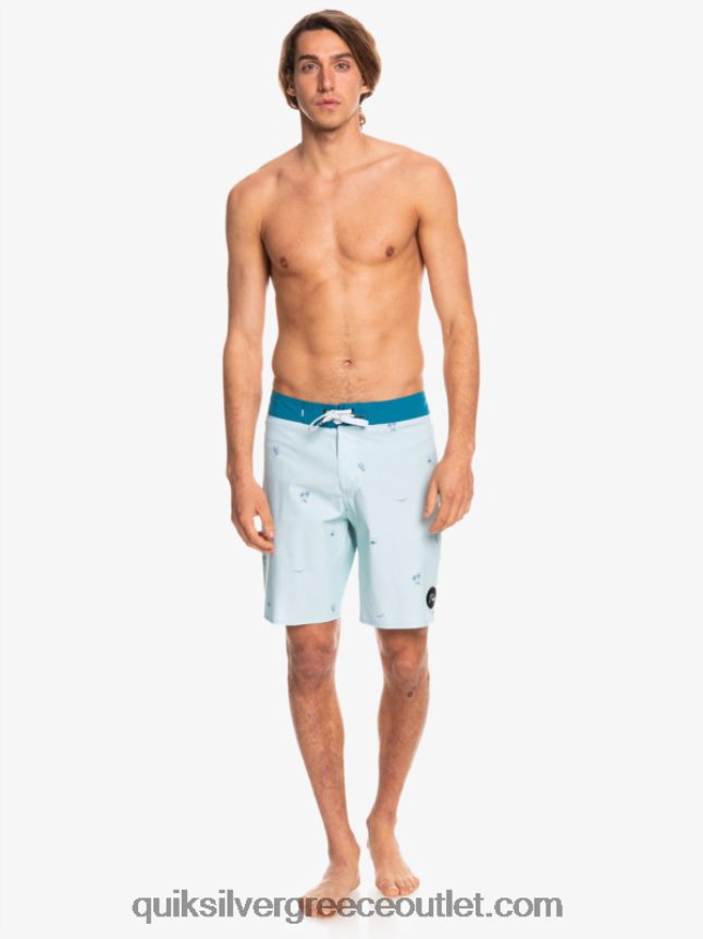 Το surfsilk απείχε 19 boardshorts Quiksilver άνδρες 66LP841812 μπλε γκρι