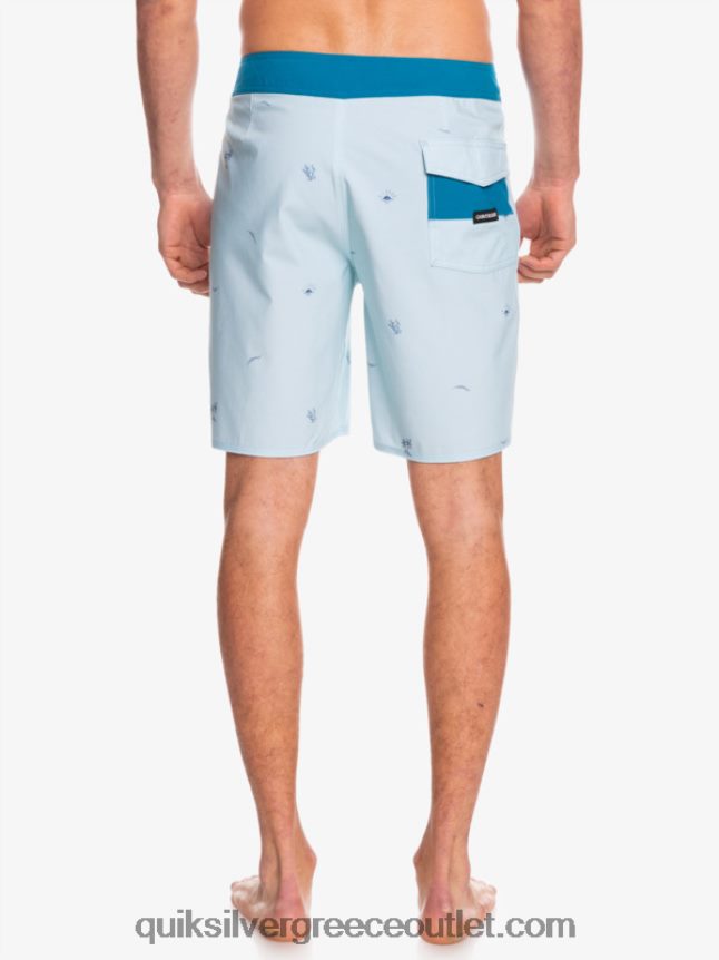 Το surfsilk απείχε 19 boardshorts Quiksilver άνδρες 66LP841812 μπλε γκρι