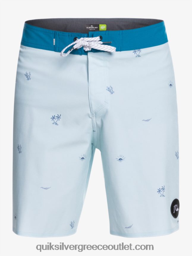 Το surfsilk απείχε 19 boardshorts Quiksilver άνδρες 66LP841812 μπλε γκρι