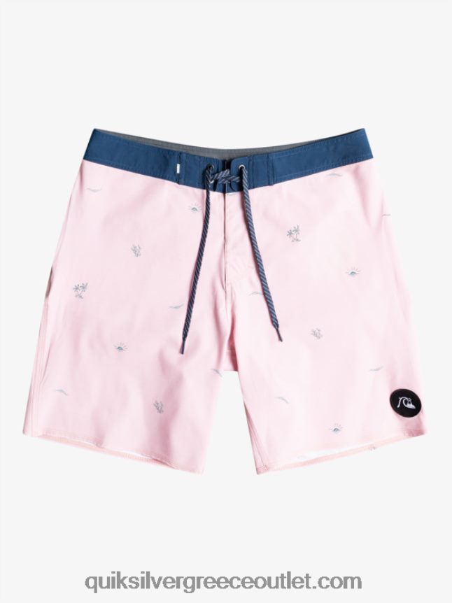Το surfsilk απείχε 19 boardshorts Quiksilver άνδρες 66LP841813 πέπλο τριαντάφυλλο