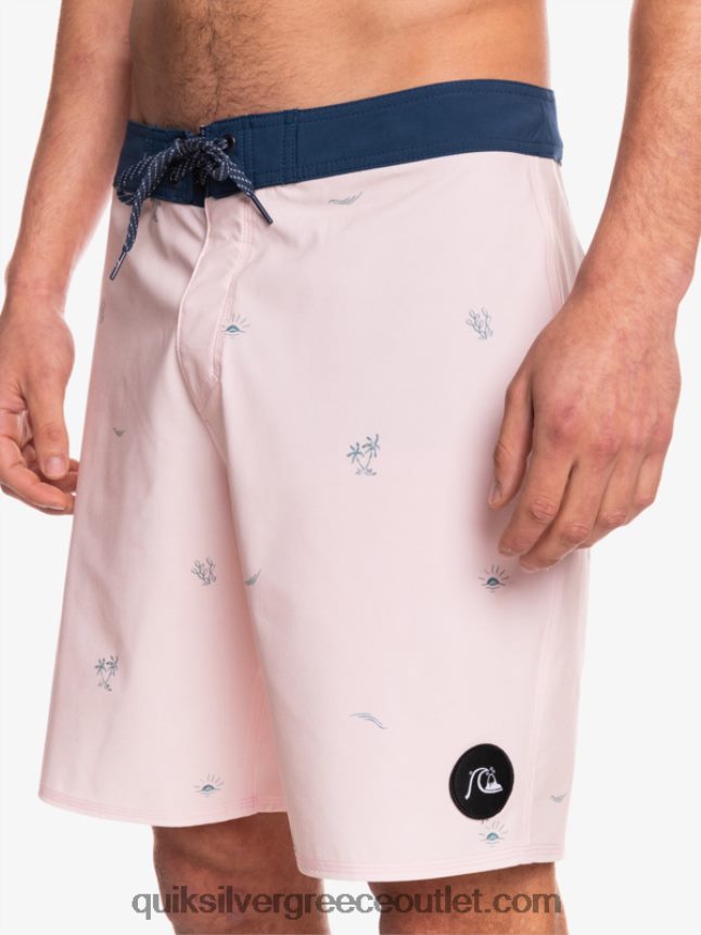 Το surfsilk απείχε 19 boardshorts Quiksilver άνδρες 66LP841813 πέπλο τριαντάφυλλο