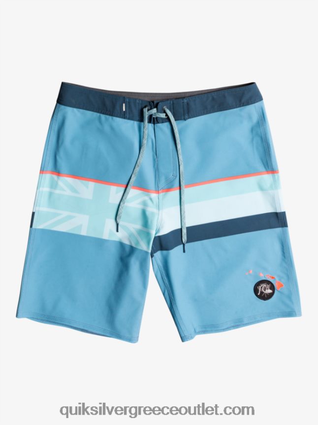 surfsilk ξεθωριασμένη ρίγα 20 boardshort Quiksilver άνδρες 66LP841604 delph blue