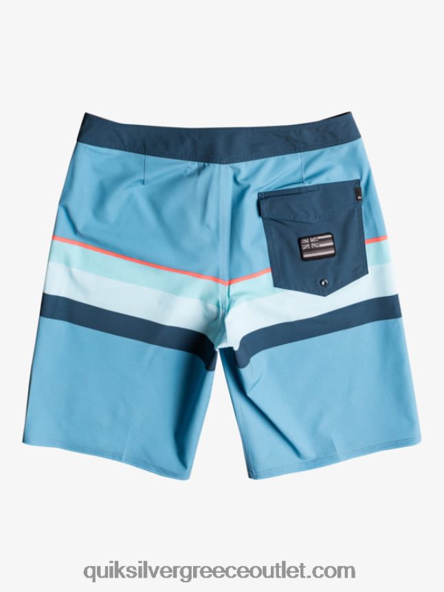 surfsilk ξεθωριασμένη ρίγα 20 boardshort Quiksilver άνδρες 66LP841604 delph blue