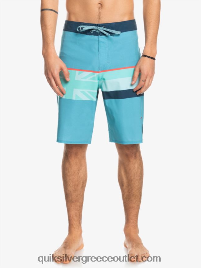 surfsilk ξεθωριασμένη ρίγα 20 boardshort Quiksilver άνδρες 66LP841604 delph blue