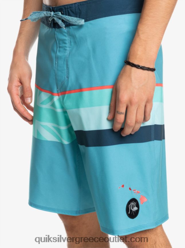 surfsilk ξεθωριασμένη ρίγα 20 boardshort Quiksilver άνδρες 66LP841604 delph blue