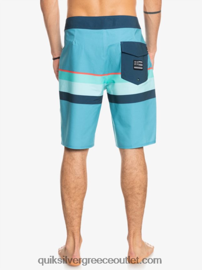 surfsilk ξεθωριασμένη ρίγα 20 boardshort Quiksilver άνδρες 66LP841604 delph blue