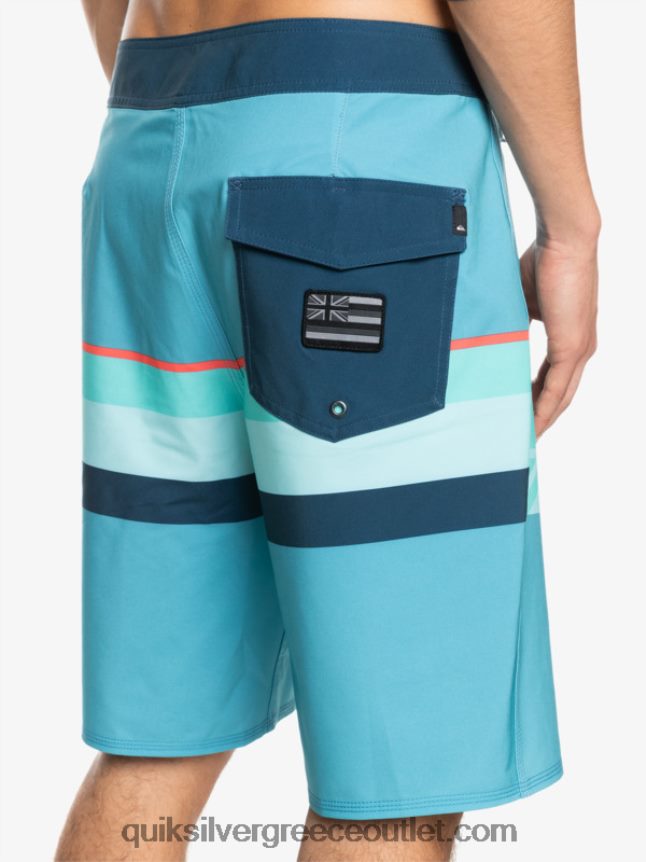 surfsilk ξεθωριασμένη ρίγα 20 boardshort Quiksilver άνδρες 66LP841604 delph blue