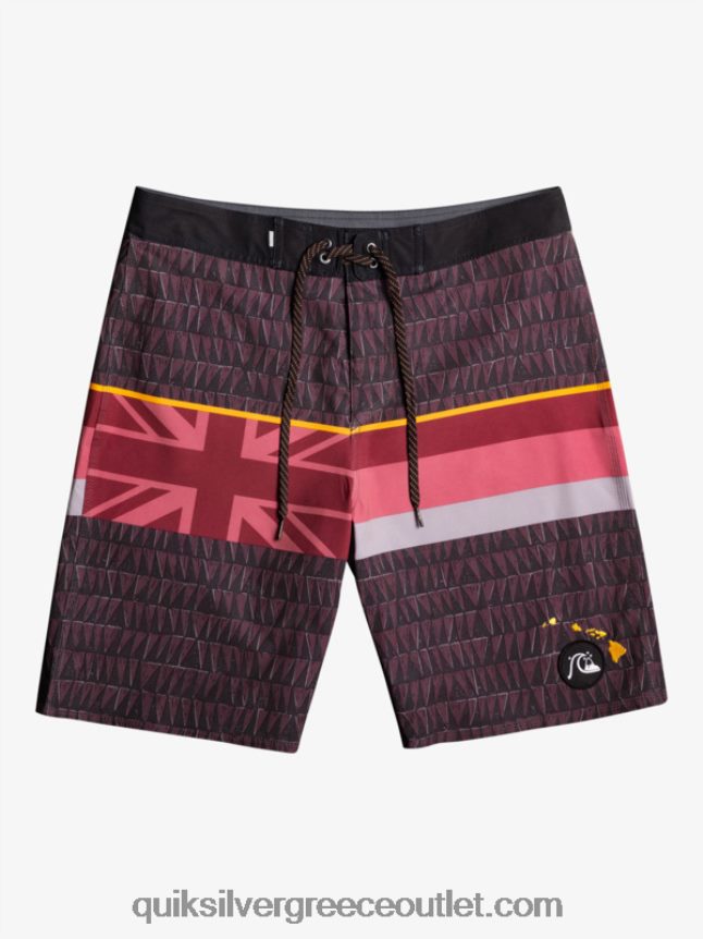 surfsilk ξεθωριασμένη ρίγα 20 boardshort Quiksilver άνδρες 66LP841605 ρουμπίνι κρασί