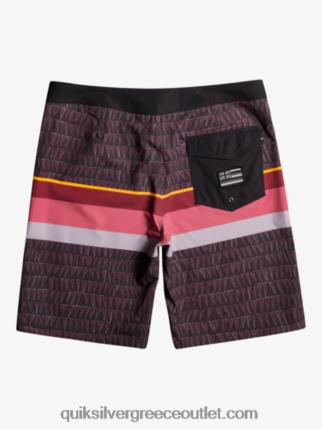 surfsilk ξεθωριασμένη ρίγα 20 boardshort Quiksilver άνδρες 66LP841605 ρουμπίνι κρασί