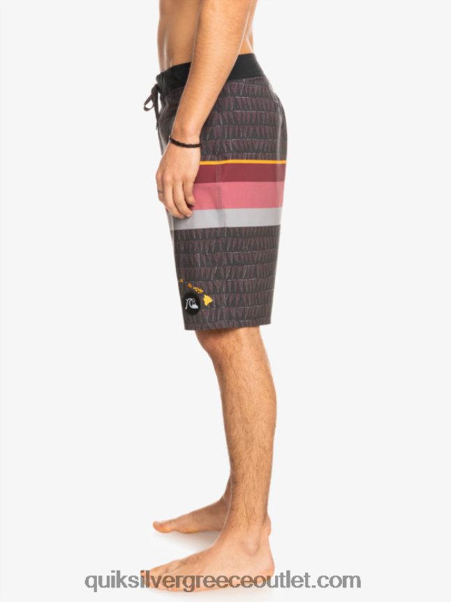 surfsilk ξεθωριασμένη ρίγα 20 boardshort Quiksilver άνδρες 66LP841605 ρουμπίνι κρασί
