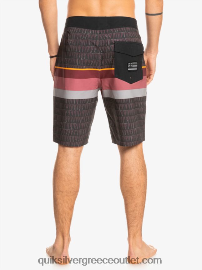 surfsilk ξεθωριασμένη ρίγα 20 boardshort Quiksilver άνδρες 66LP841605 ρουμπίνι κρασί