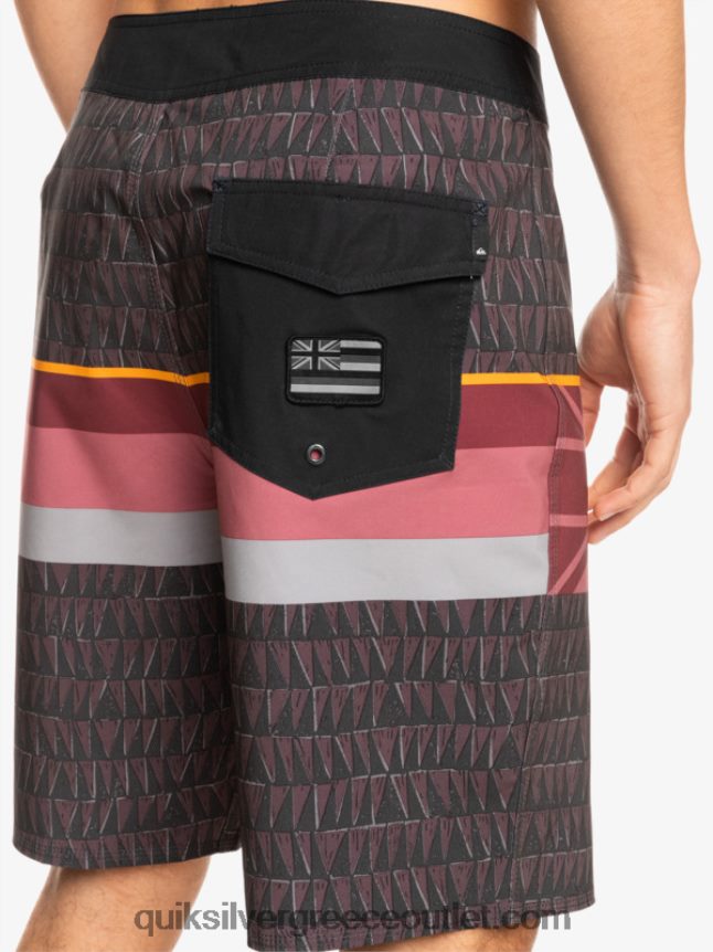 surfsilk ξεθωριασμένη ρίγα 20 boardshort Quiksilver άνδρες 66LP841605 ρουμπίνι κρασί