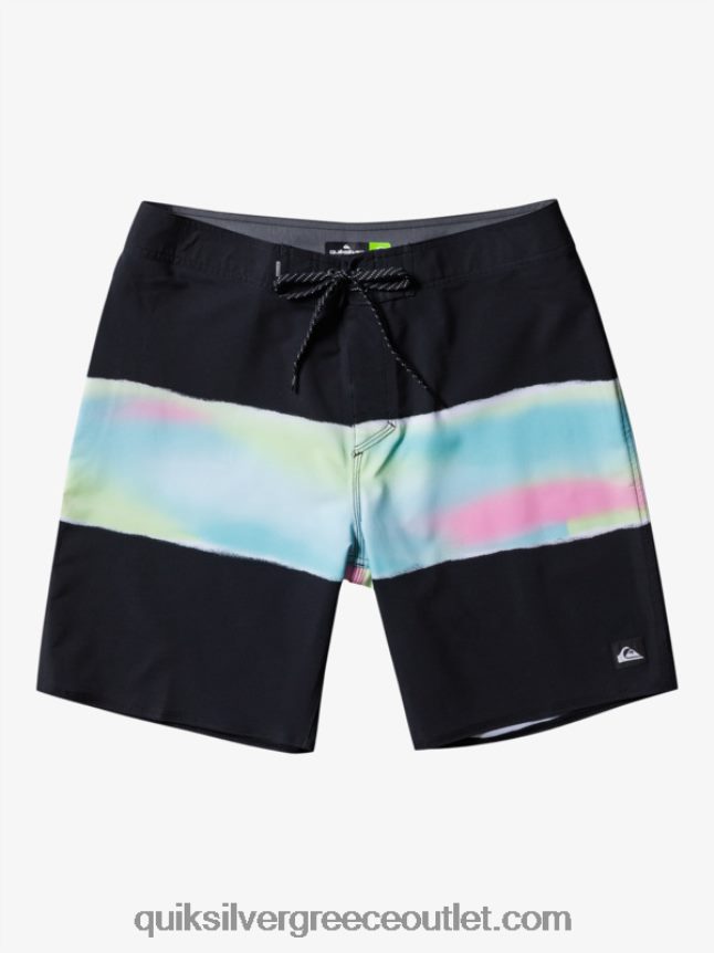surfsilk air brush 19 boardshort Quiksilver άνδρες 66LP84643 μαύρος