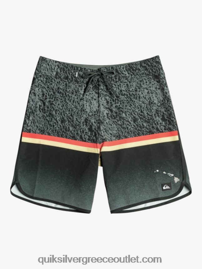 surfsilk division scallop 19 boardshorts Quiksilver άνδρες 66LP841395 μαύρος