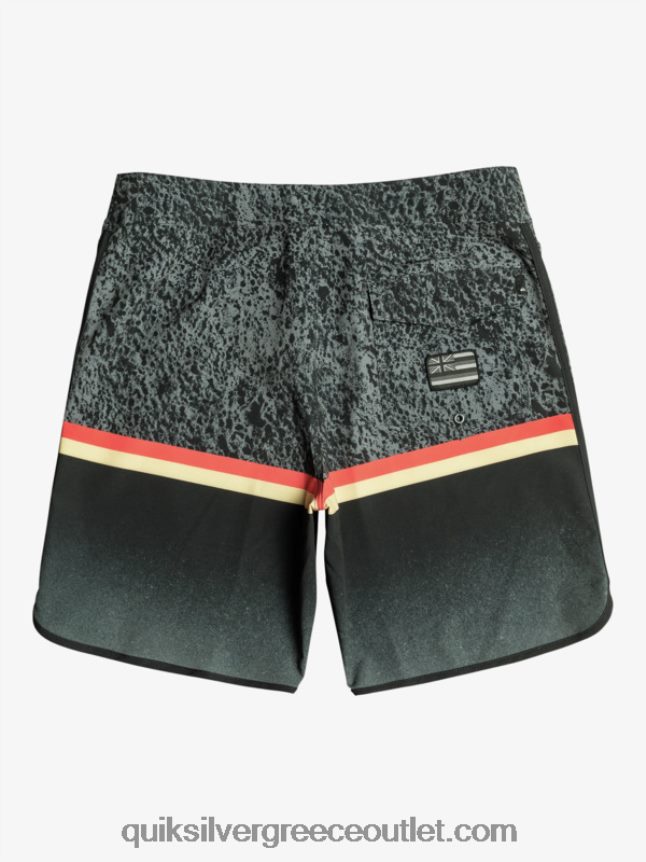 surfsilk division scallop 19 boardshorts Quiksilver άνδρες 66LP841395 μαύρος