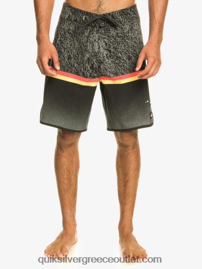 surfsilk division scallop 19 boardshorts Quiksilver άνδρες 66LP841395 μαύρος