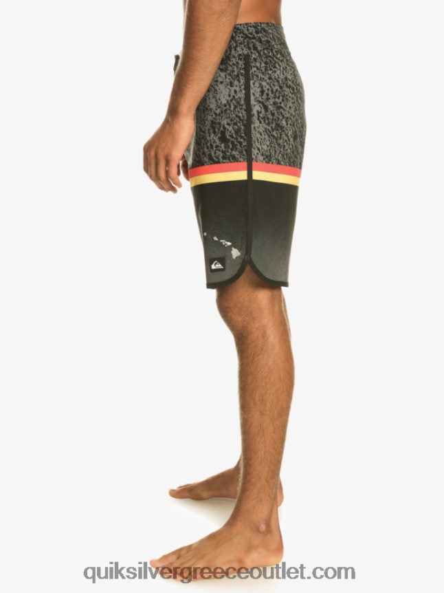 surfsilk division scallop 19 boardshorts Quiksilver άνδρες 66LP841395 μαύρος