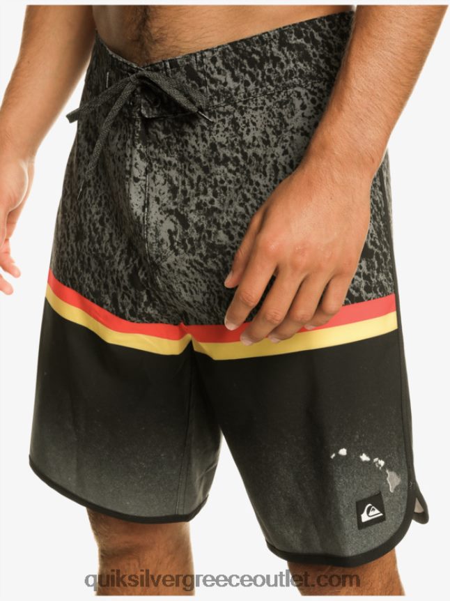 surfsilk division scallop 19 boardshorts Quiksilver άνδρες 66LP841395 μαύρος