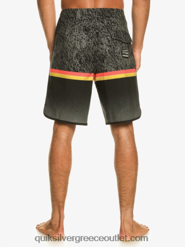 surfsilk division scallop 19 boardshorts Quiksilver άνδρες 66LP841395 μαύρος