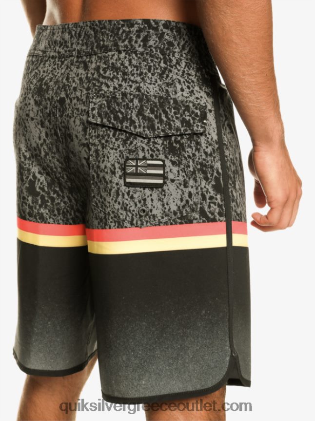 surfsilk division scallop 19 boardshorts Quiksilver άνδρες 66LP841395 μαύρος