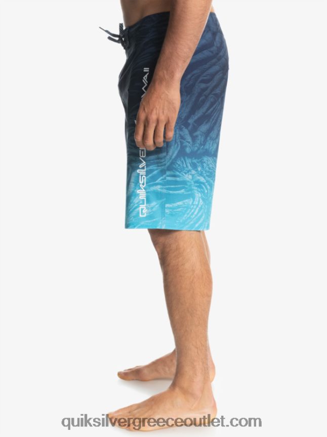 surfsilk Χαβάη homegrown ξεθωριασμένα 20 boardshorts Quiksilver άνδρες 66LP841609 διακριτικά μπλε