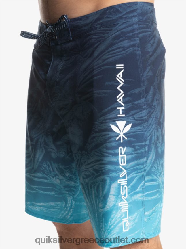 surfsilk Χαβάη homegrown ξεθωριασμένα 20 boardshorts Quiksilver άνδρες 66LP841609 διακριτικά μπλε