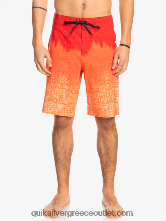 surfsilk Χαβάη homegrown ξεθωριασμένα 20 boardshorts Quiksilver άνδρες 66LP841610 κόκκινο υψηλού κινδύνου