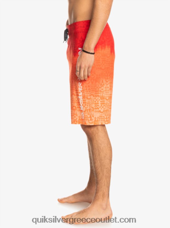 surfsilk Χαβάη homegrown ξεθωριασμένα 20 boardshorts Quiksilver άνδρες 66LP841610 κόκκινο υψηλού κινδύνου