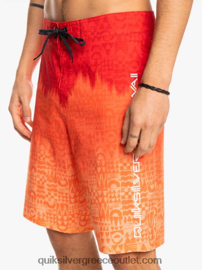 surfsilk Χαβάη homegrown ξεθωριασμένα 20 boardshorts Quiksilver άνδρες 66LP841610 κόκκινο υψηλού κινδύνου