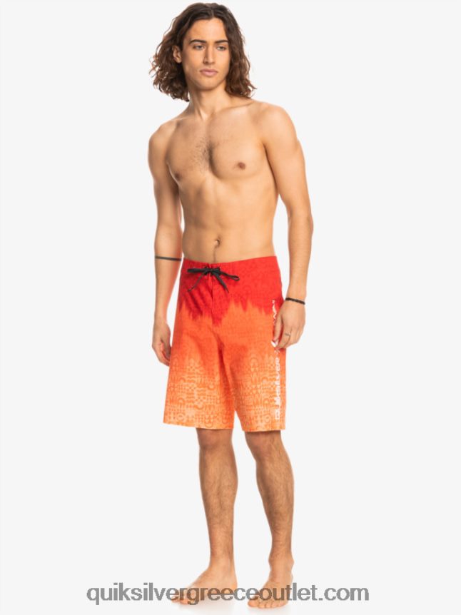 surfsilk Χαβάη homegrown ξεθωριασμένα 20 boardshorts Quiksilver άνδρες 66LP841610 κόκκινο υψηλού κινδύνου