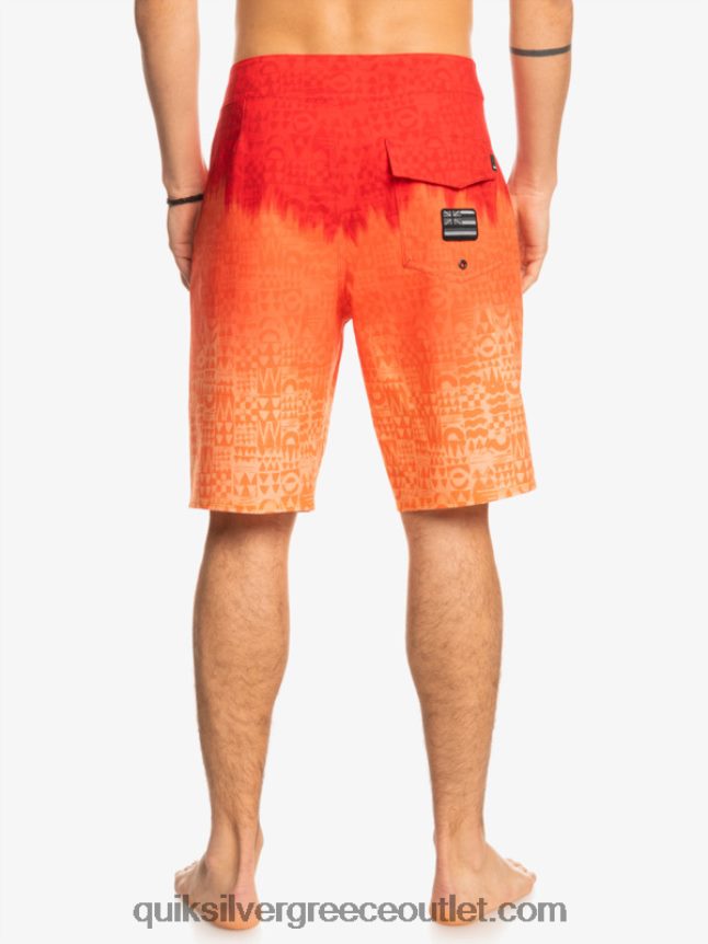 surfsilk Χαβάη homegrown ξεθωριασμένα 20 boardshorts Quiksilver άνδρες 66LP841610 κόκκινο υψηλού κινδύνου