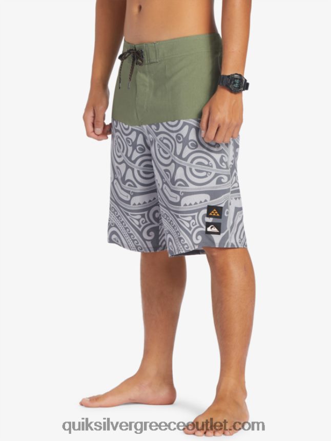 surfsilk inked 21 boardshorts Quiksilver άνδρες 66LP84561 θυμάρι