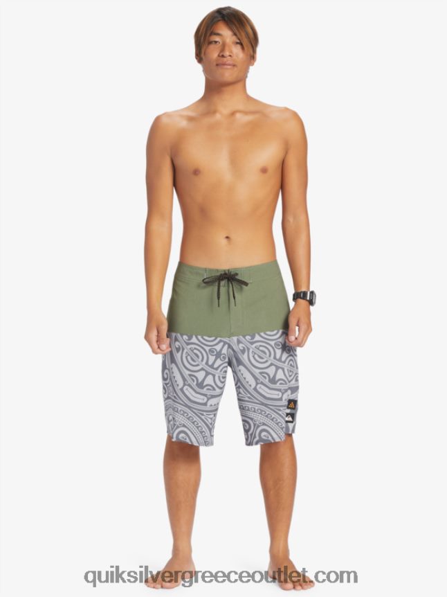 surfsilk inked 21 boardshorts Quiksilver άνδρες 66LP84561 θυμάρι