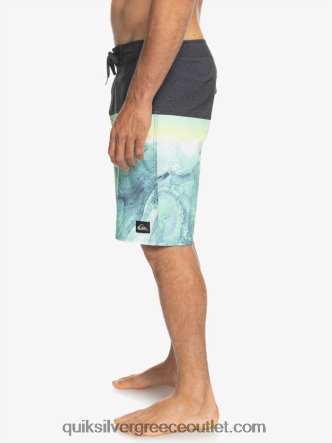 surfsilk panel 20 boardshorts Quiksilver άνδρες 66LP841451 πράσινη τέφρα
