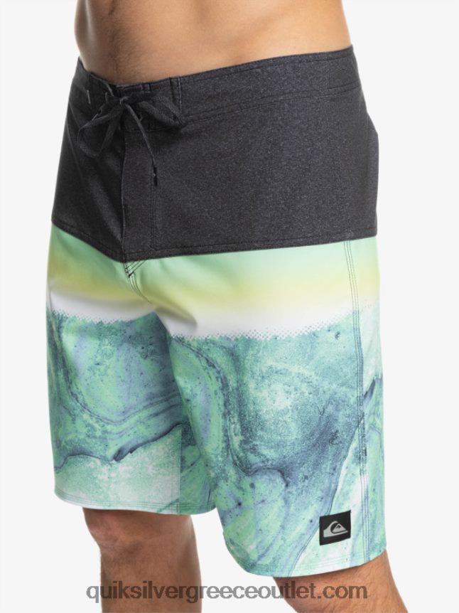 surfsilk panel 20 boardshorts Quiksilver άνδρες 66LP841451 πράσινη τέφρα