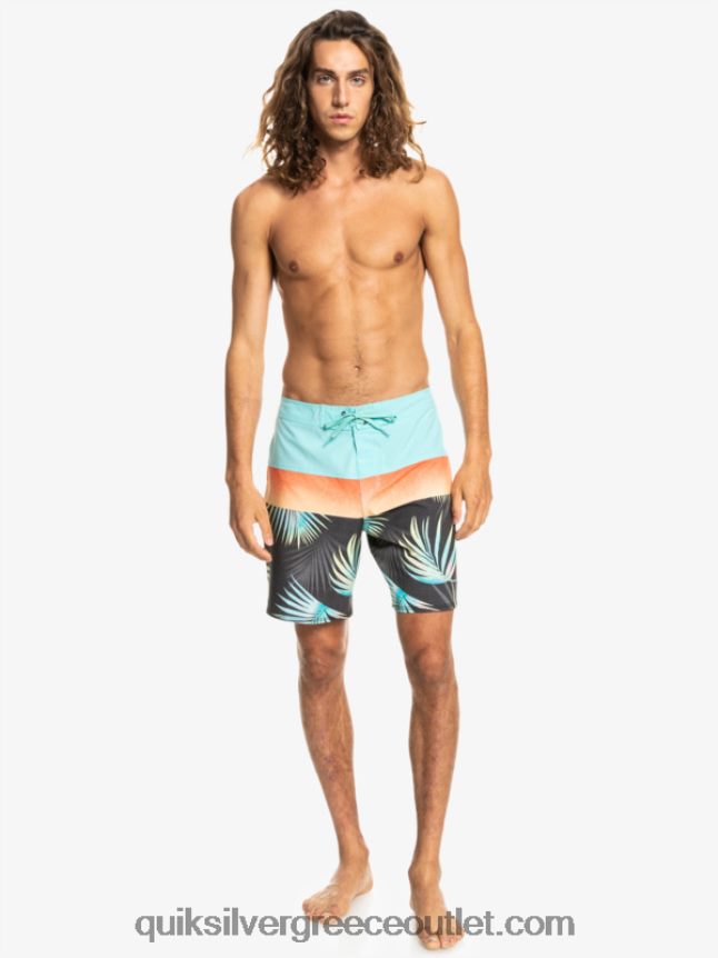 surfsilk panel 20 boardshorts Quiksilver άνδρες 66LP841453 ασφαλτικό σκυρόδερμα
