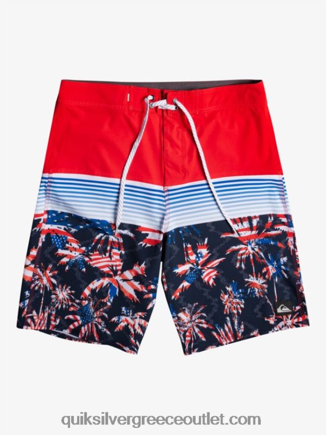surfsilk panel 20 boardshorts Quiksilver άνδρες 66LP841459 κόκκινο υψηλού κινδύνου