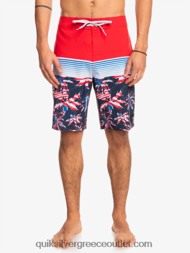 surfsilk panel 20 boardshorts Quiksilver άνδρες 66LP841459 κόκκινο υψηλού κινδύνου