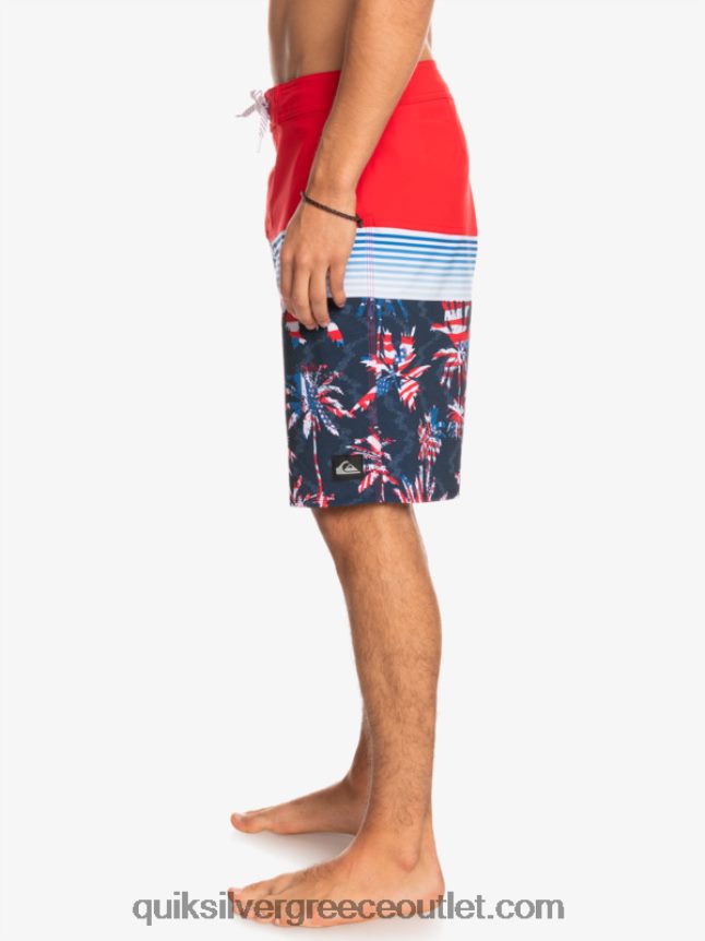 surfsilk panel 20 boardshorts Quiksilver άνδρες 66LP841459 κόκκινο υψηλού κινδύνου