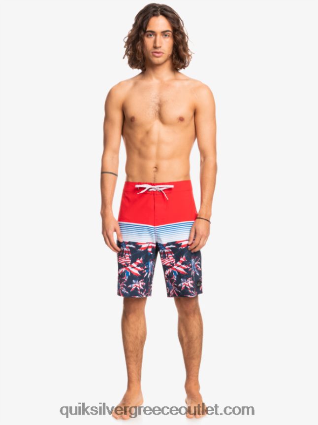 surfsilk panel 20 boardshorts Quiksilver άνδρες 66LP841459 κόκκινο υψηλού κινδύνου