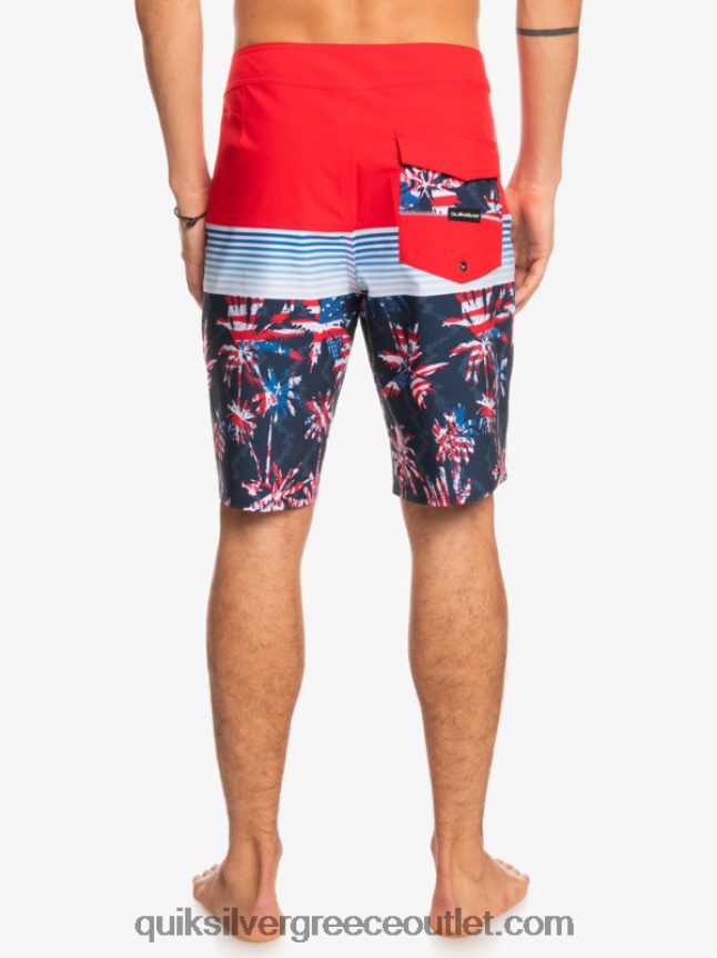 surfsilk panel 20 boardshorts Quiksilver άνδρες 66LP841459 κόκκινο υψηλού κινδύνου