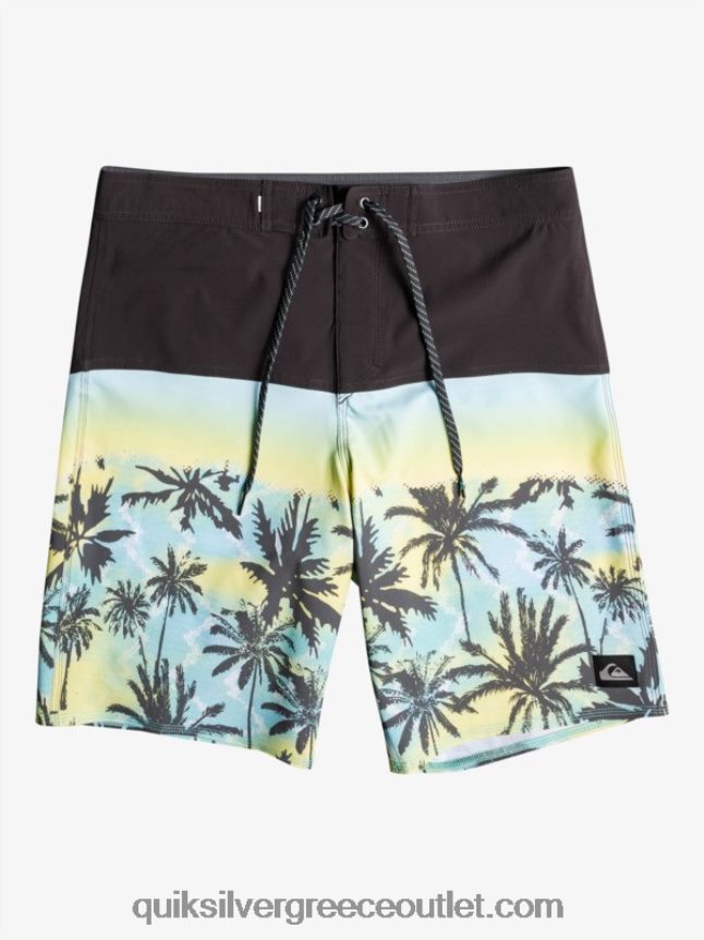 surfsilk panel 20 boardshorts Quiksilver άνδρες 66LP841461 ασφαλτικό σκυρόδερμα