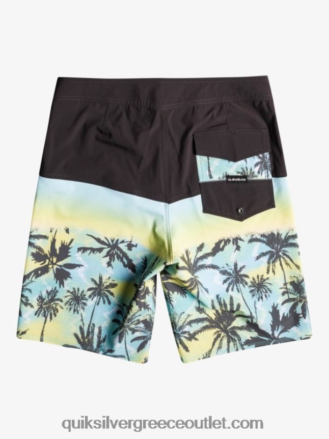 surfsilk panel 20 boardshorts Quiksilver άνδρες 66LP841461 ασφαλτικό σκυρόδερμα