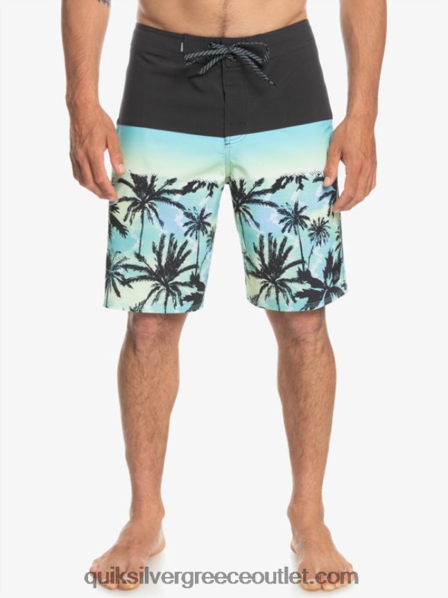 surfsilk panel 20 boardshorts Quiksilver άνδρες 66LP841461 ασφαλτικό σκυρόδερμα