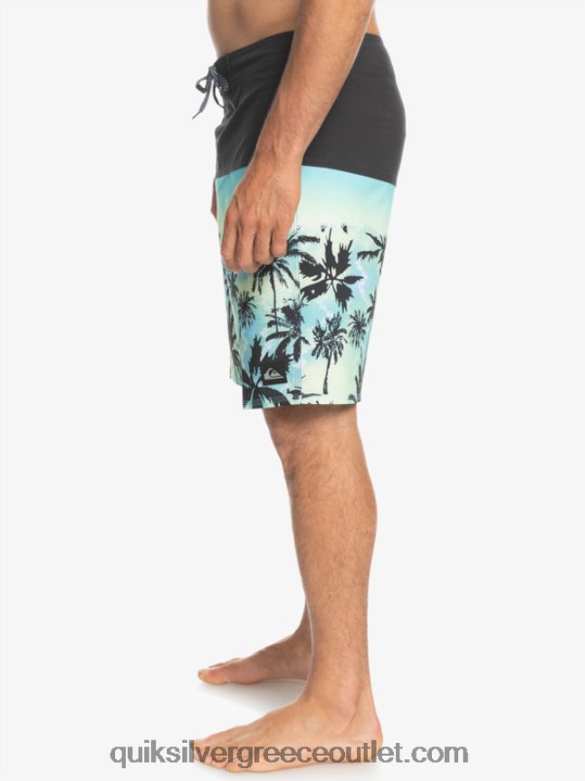 surfsilk panel 20 boardshorts Quiksilver άνδρες 66LP841461 ασφαλτικό σκυρόδερμα