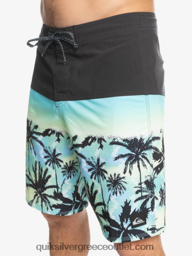 surfsilk panel 20 boardshorts Quiksilver άνδρες 66LP841461 ασφαλτικό σκυρόδερμα
