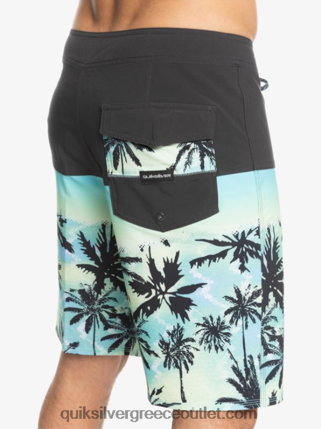 surfsilk panel 20 boardshorts Quiksilver άνδρες 66LP841461 ασφαλτικό σκυρόδερμα