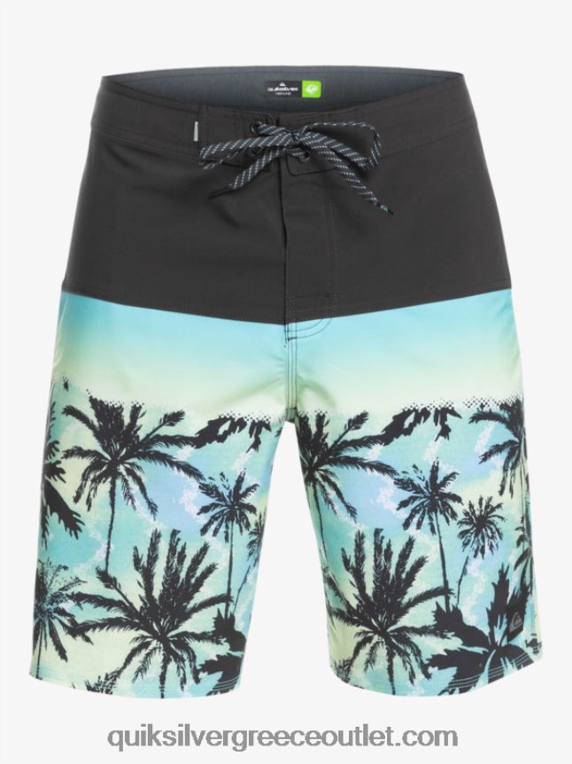 surfsilk panel 20 boardshorts Quiksilver άνδρες 66LP841461 ασφαλτικό σκυρόδερμα