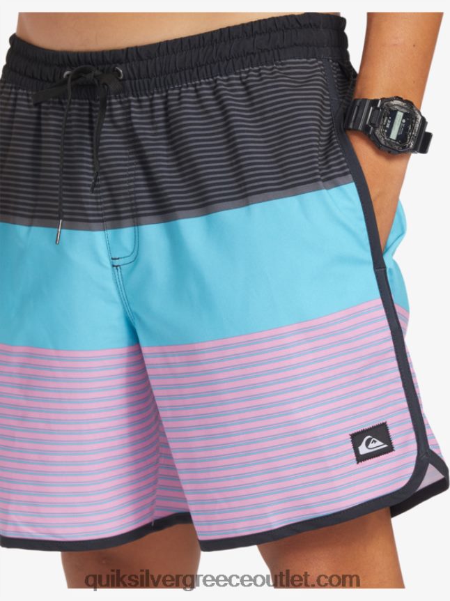 surfsilk tijuana 17 βόλια Quiksilver άνδρες 66LP84510 μαύρος