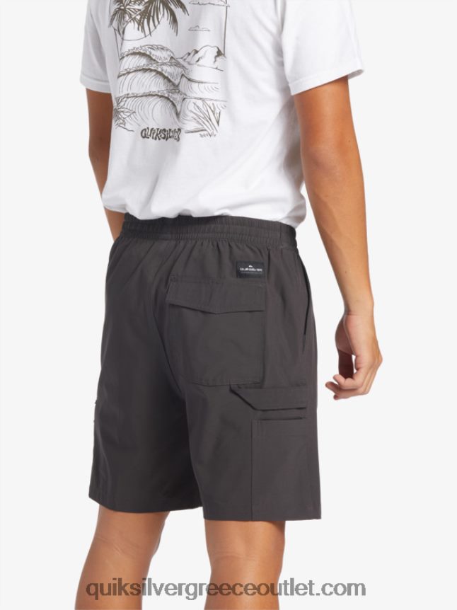 taxer cargo 18 αμφίβια boardshort Quiksilver άνδρες 66LP84251 ασφαλτικό σκυρόδερμα